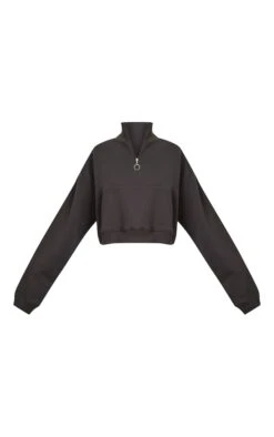 Sweat Zippé Court Noir à Col Montant -Logic || Zero Soldes Magasin 72b91fb2b323166bc1487070bd874b8c4a4be68a cna3327 5