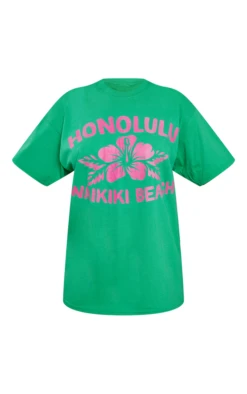 T-shirt Vert Vif à Imprimé Honolulu -Logic || Zero Soldes Magasin 75134334177a3dbc720bd821baecb3b9f4ecee60 cne3430 5
