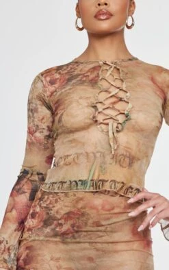 Top En Mesh Multicolore à Manches Longues Et Lacets -Logic || Zero Soldes Magasin 77a365acd54d4d1bd2ab40d7a57c2147e993c95e cnc7106 4