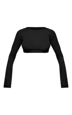 Crop Top En Mesh Dévoré Noir à Manches Longues -Logic || Zero Soldes Magasin 7c3cbb917e9e5dce37add559de4d09dabd0c02cf cnc9230 5