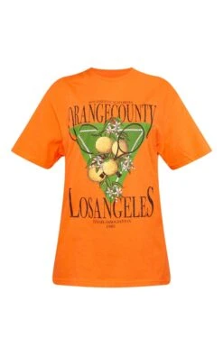 T-shirt Orange à Slogan "County Tennis" Imprimé -Logic || Zero Soldes Magasin 7cf511f30cc43e9e68f756bbfc8fd640992f09ef cne9075 5