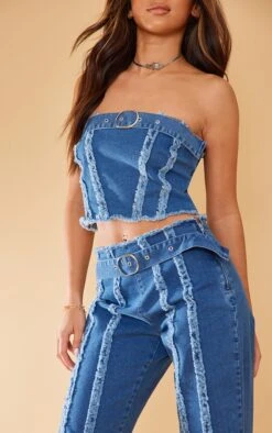 Jean Droit Bleu Moyen Délavé à Ourlet Déchiré Et Détail Ceinture -Logic || Zero Soldes Magasin 7fdf4d8c854749198926f58ca5fb1fdac97d8e52 cnc9295 4