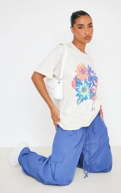 T-shirt Gris Pierre à Imprimé Self Love