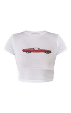 T-shirt Court Ajusté Blanc Imprimé Voiture -Logic || Zero Soldes Magasin 82901bab328639c5996c792e262114ac2a91e026 cnd6083 5