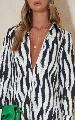 Chemise Oversize Noir Profond Imprimé Zèbre -Logic || Zero Soldes Magasin 8592172b302a80d90f1e8c72d8ad37efdb06b329 cmy5430 4