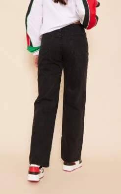 Jean Droit Noir Délavé à Taille Mi-haute -Logic || Zero Soldes Magasin 868be7bad6eeb304c30482164a4b03ab13c9ba9b cnb8519 3