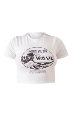 T-shirt Court Blanc à Imprimé New Wave -Logic || Zero Soldes Magasin 8761b542894c3c34a8a9f7fbe8e0b71c487d5f2f cnd2896 5