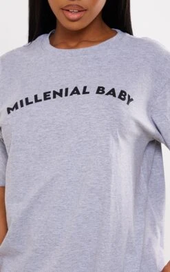T-shirt Gris Imprimé Millennial Baby -Logic || Zero Soldes Magasin 882b72303988a994b9d5336ae64b7dc84a1b8226 cnd5734 4