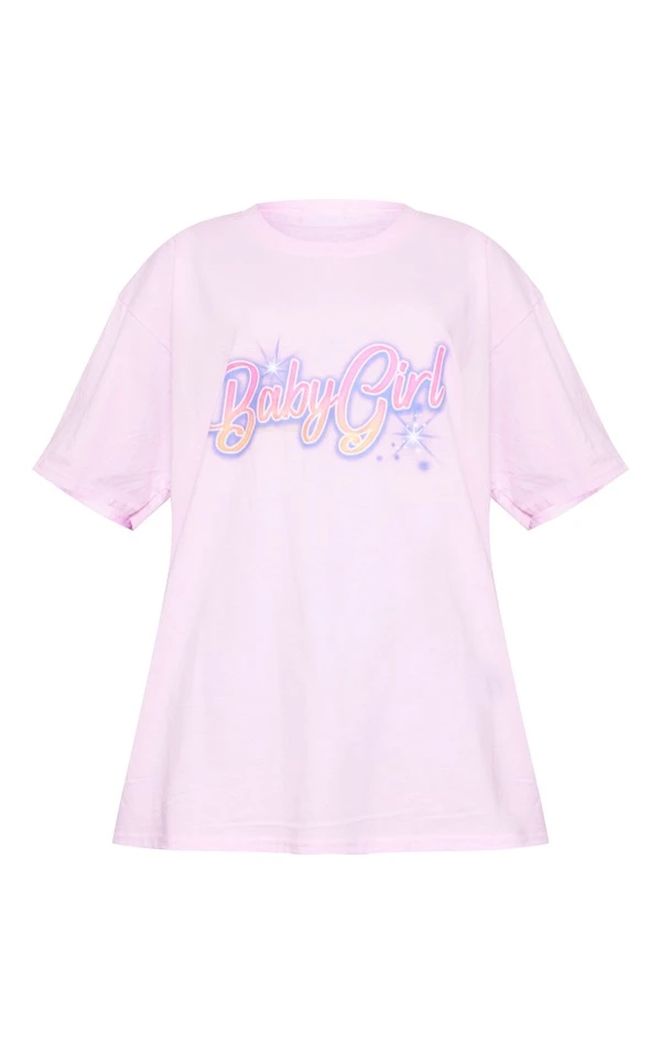 T-shirt Rose Tendre Imprimé Graffiti Slogan Babygirl 7 T-shirt Rose Tendre Imprimé Graffiti Slogan Babygirl – Image 5