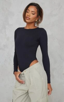 Essentiel Body Manches Courtes Noir à Col Ras
