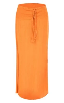 Jupe Longue Fluide En étamine Rouille à Taille Nouée Et Froncée -Logic || Zero Soldes Magasin 8c0da38d00de795791a0bc8b5e0fd6a4bb0d662f cnd6659 5