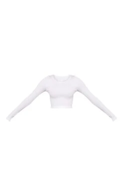 Crop Top Manches Longues Structuré Côtelé Blanc Détail Contours -Logic || Zero Soldes Magasin 903b8877c561600aa55dd7a7439921be5e3237b1 cmv3169 5