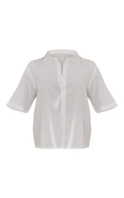 Chemise Oversize En Effet Lin Blanc à Manches Courtes -Logic || Zero Soldes Magasin 91a4a136e4731e4ea473800669e65ef0aa752447 cnd6045 5
