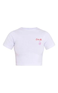 T-shirt Court Blanc Ajusté à Imprimé Call Me En Relief -Logic || Zero Soldes Magasin 9266eed9245d6c9c7824391b052bf76e9be86715 cne3320 5