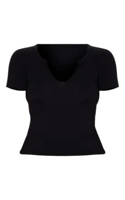 T-shirt En Jersey Noir à Col En V Et Manches Courtes -Logic || Zero Soldes Magasin 926bafd02dc9c721af8358d3db4f896034817d36 cmh2399 3