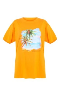 T-shirt Orange Imprimé Malibu Beach -Logic || Zero Soldes Magasin 928c24a47fb58f2532625dd14a34796522b58bf6 cnf0926 5