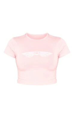 T-shirt Court Rose Imprimé Ailes à Coutures Contrastantes -Logic || Zero Soldes Magasin 951c485dcb50b66a7931254f4cd05ec7855f9980 cne5971 5