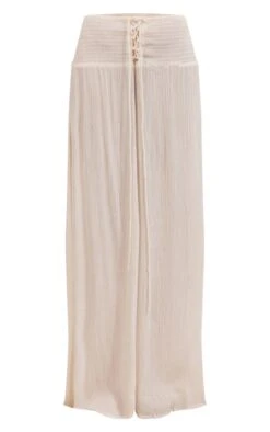 Jupe Longue Fluide En étamine Blanche à Taille Nouée Et Froncée -Logic || Zero Soldes Magasin 95df34b6e4f8a2d7dac965c25d557fbe21fe13b2 cnd6658 5