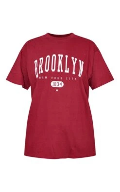 T-shirt Rouge à Imprimé Brooklyn -Logic || Zero Soldes Magasin 97be4e82b61257ca09b9845297998e862dd23a26 cne3422 5