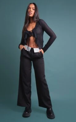 Chemise En Maille Texturée Noire Effet Volanté à Nouer Devant -Logic || Zero Soldes Magasin 9843853e5c745cf67c5d2f573d1aa11525f5dbac cnc9227 3