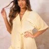 Chemise Oversize Jaune Pastel En Maille Tissée à Manches Courtes Détail Poches -Logic || Zero Soldes Magasin 99cebe7f93f25da024ff993232e121d42abe1102 cmr7735 1