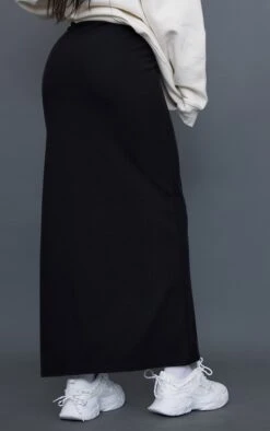 Logic Jupe Longue Côtelée Crêpée Noire à Taille Incurvée -Logic || Zero Soldes Magasin a094f1a037d03bb42b7b4c1ce0960af0a83ebd4b cnc1095 3