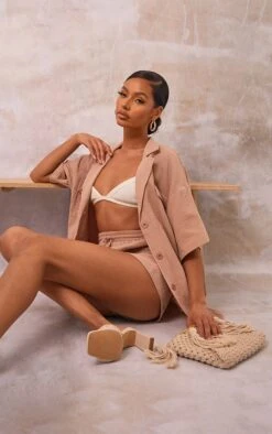 Chemise Oversize Nude En Maille Tissée à Manches Courtes Détail Poches -Logic || Zero Soldes Magasin a2acfc74bf3d603452ec2481054d808b77b94ed0 cmr7484 3