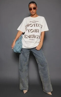 T-shirt Gris Pierre Imprimé Protect Your Energy -Logic || Zero Soldes Magasin a36e24ac77dc6c74479e13372bf8964ef25c0e2e cnc9180 3