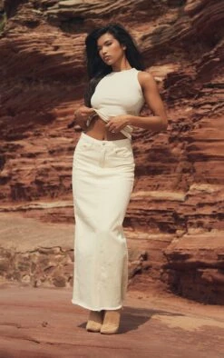 Jupe Longue En Jean écru à Ourlet élimé -Logic || Zero Soldes Magasin a4fec13cd71c5e381cd6f32b0341058a8753b2be CNC9813 4