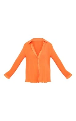Chemise Oversize Orange Vif Plissée à Boutons Devant -Logic || Zero Soldes Magasin a5791f5b03f20679348e2f5066e1952ae06b1e10 cmy0892 5