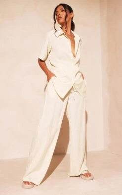 Chemise Oversize Effet Lin Gris Pierre à Manches Courtes -Logic || Zero Soldes Magasin ab7c138705f12eb45af6945546b769d8ffe4c779 cmy1305 3