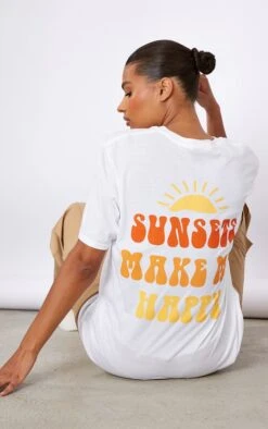 T-shirt Blanc à Imprimé Sunset -Logic || Zero Soldes Magasin ab908ea38ce57c64b6eefb016d76e40bdb20a937 cne6053 4