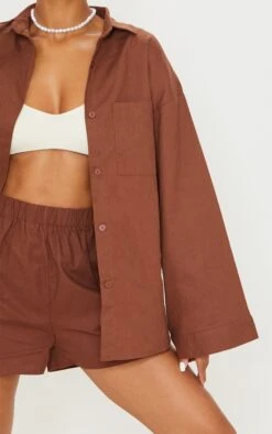 Chemise Oversize En Maille Tissée Marron à Manches Ballon -Logic || Zero Soldes Magasin ac2b61d19f7f91f46fa019d9945694b5d756490f cms3522 4