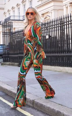 Chemise Ajustée En Mousseline De Soie Multicolore Imprimé Abstrait -Logic || Zero Soldes Magasin acc19e54bd36229bac2f78a8128828661fb0f2ad CMW1254 3