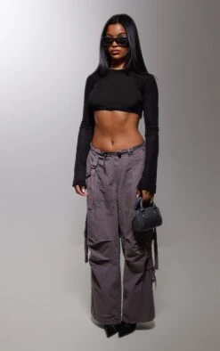 Crop Top En Mesh Dévoré Noir à Manches Longues -Logic || Zero Soldes Magasin b34bd873b7a224ccce172748664fbc448a27457f cnc9230 3