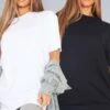 Lot De 2 T-shirts Oversize En Coton Biologique Noir & Blanc -Logic || Zero Soldes Magasin b3892dbd042ee9807a0cc8e34535f65938085fe7 cms8168 1
