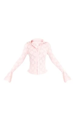 Chemise Ajustée En Dentelle Rose Tendre à Manches évasées -Logic || Zero Soldes Magasin b39f6f1403338e65bbbfeac5eeb833afdc7beb26 cne3385 5
