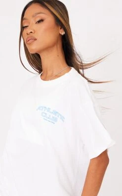 T-shirt Blanc Imprimé Athletic Club -Logic || Zero Soldes Magasin b520a67fd16d60ccc79e62f5d85bbaee6bfced51 cne9058 4