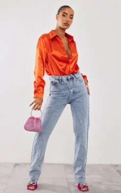 Chemise Satinée Orange Boutonnée Devant -Logic || Zero Soldes Magasin b64969bfe27a422e8ca09b53ee32c82dfe8c0983 clu2460 3