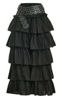 Jupe Longue Noire à étages Très Volantés -Logic || Zero Soldes Magasin b688427d9e622f15f84a0434cfcf2b55b68f963b cnd9934 5