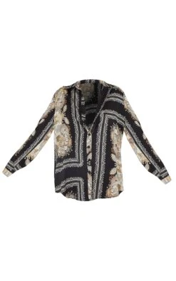 Chemise Oversize Noire Imprimé Chaîne -Logic || Zero Soldes Magasin bb08f1eccb84567aa0504dd74f8fe87b995d94b6 cmu3358 5