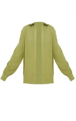 Chemise Vert Sauge Oversize Texturée à Poche Frontale -Logic || Zero Soldes Magasin bf77556554408a2345c8f78369e0dc8aa74ecce4 cms5833 5