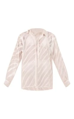 Chemise Oversize Blanche En Mousseline De Soie Texturée à Boutons -Logic || Zero Soldes Magasin c1a5a5c4b1fee108153f011b56166f00e5efa5f8 cnd1468 5