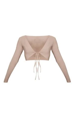 Crop Top En Bengaline Gris Pierre Noué Devant à Manches Longues -Logic || Zero Soldes Magasin c34b4ab0476ce9adbf8fbbfeca36874ba65d8e95 cnc8984 5