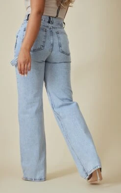 Jean Droit Bleu Clair Délavé à Détail Coutures Et Parties Contrastantes -Logic || Zero Soldes Magasin c447e8094fb96859181783a15f854ca1992027b8 cnd0681 3