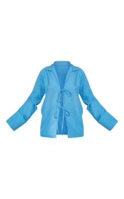 Chemise Effet Lin Bleue Doublement Nouée Devant -Logic || Zero Soldes Magasin c4986521dc5bd71560eb72c96cd054e0e9ec5dfc cne7280 5