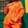 Chemise Oversize Orange Vif Plissée à Boutons Devant -Logic || Zero Soldes Magasin c587442ef948c8ac16ba3182d1bcb0125bb97473 cmy0892 1