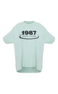 T-shirt Sauge Délavé Imprimé 1987 Sports Academy -Logic || Zero Soldes Magasin c780c80ca1e054575a14d2495eef3db5306446a1 cnf0944 5