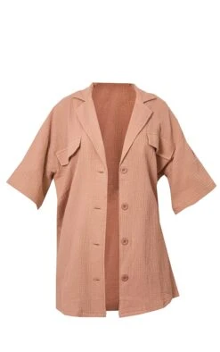 Chemise Oversize Nude En Maille Tissée à Manches Courtes Détail Poches -Logic || Zero Soldes Magasin caefddcd44542ab3af5d84be332f44c5c877f86b cmr7484 5