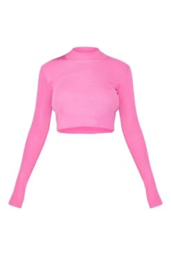 Top Long En Maille Rose Vif à Col Ras Et Manches Longues -Logic || Zero Soldes Magasin cb368a5e5b57e93a63209b8126ac1a6ca5e9ced2 cnb1359 5